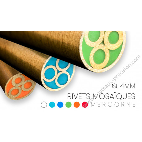 Rivet mosaïque laiton 4mm