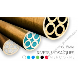 Rivet mosaïque laiton 6mm