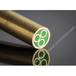 Rivet mosaïque laiton vert 6 mm